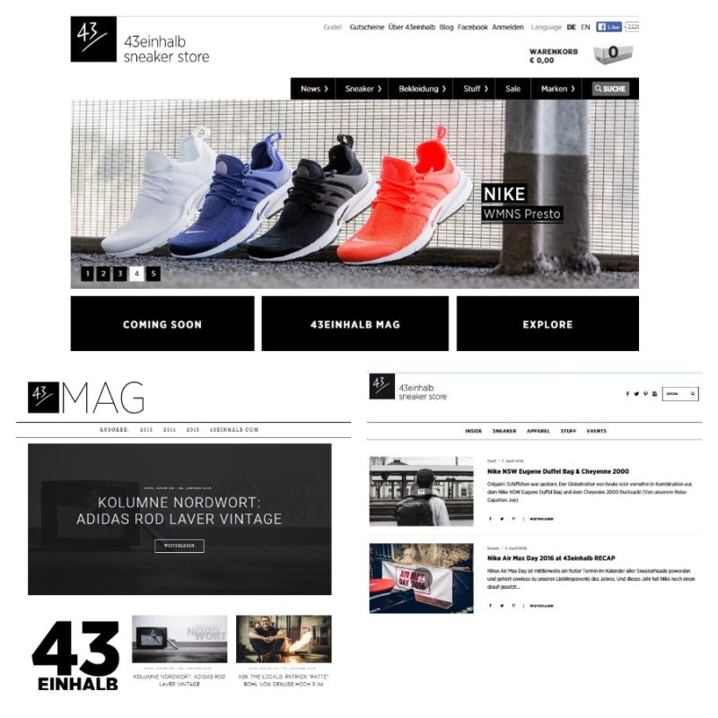 43einhalb Sneaker Magazin Collage