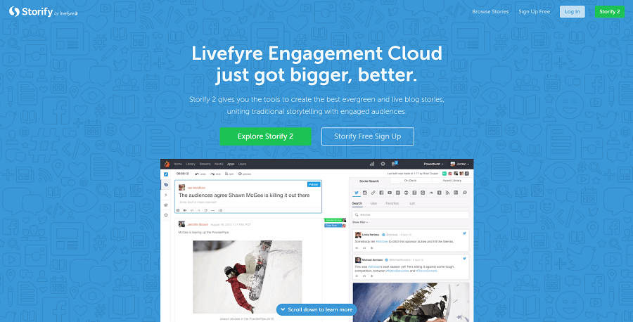 User Generated Scrollytelling: Storify