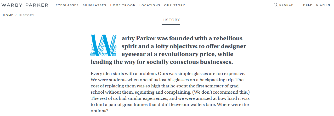 Warby Parker - Gründungsgeschichte 