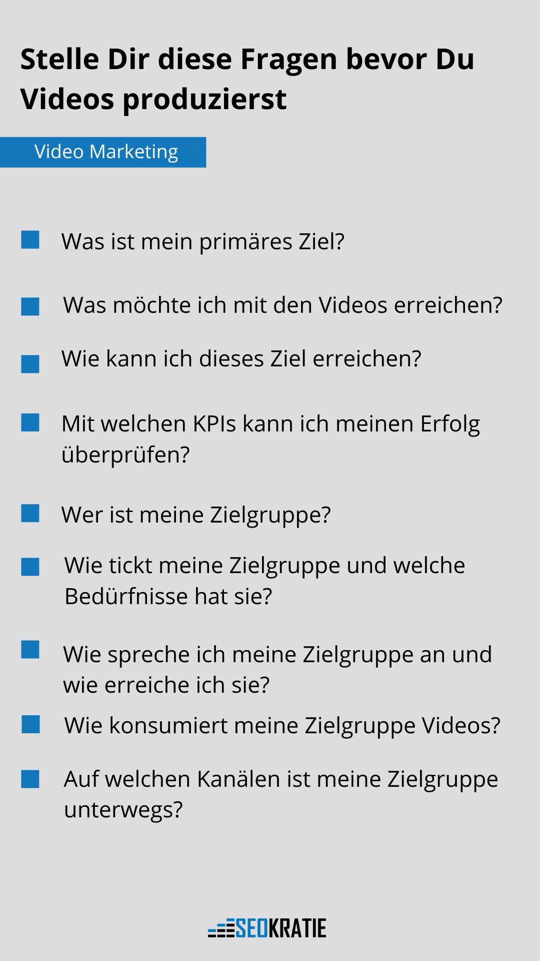 Fragen, die Du Dir stellen solltest bevor Du Videos produzierst