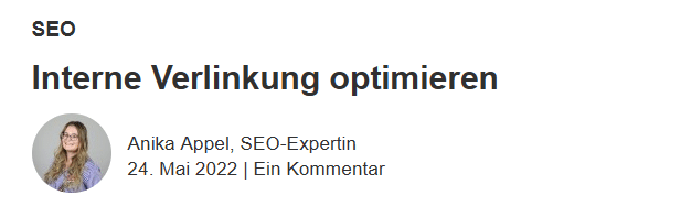 Überschrift "Interne Verlinkungen optimieren"