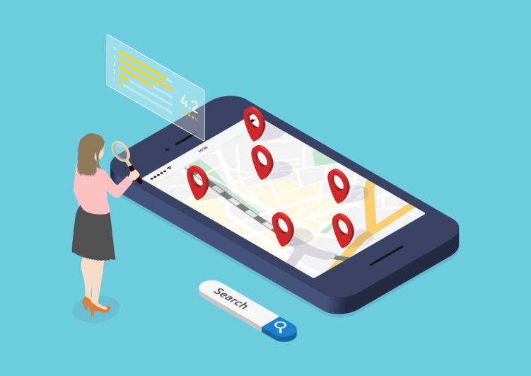 Google Maps Ads erfolgreich schalten - Frau Google Maps Ad Scaled 1 751x531 