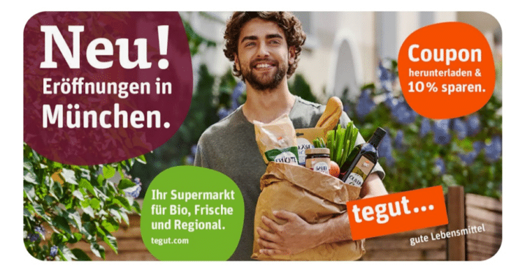 Screenshot von Tegut Demand Gen Anzeige