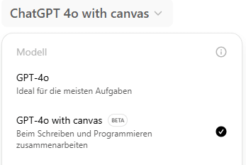 ChatGPT Canvas aktivieren
