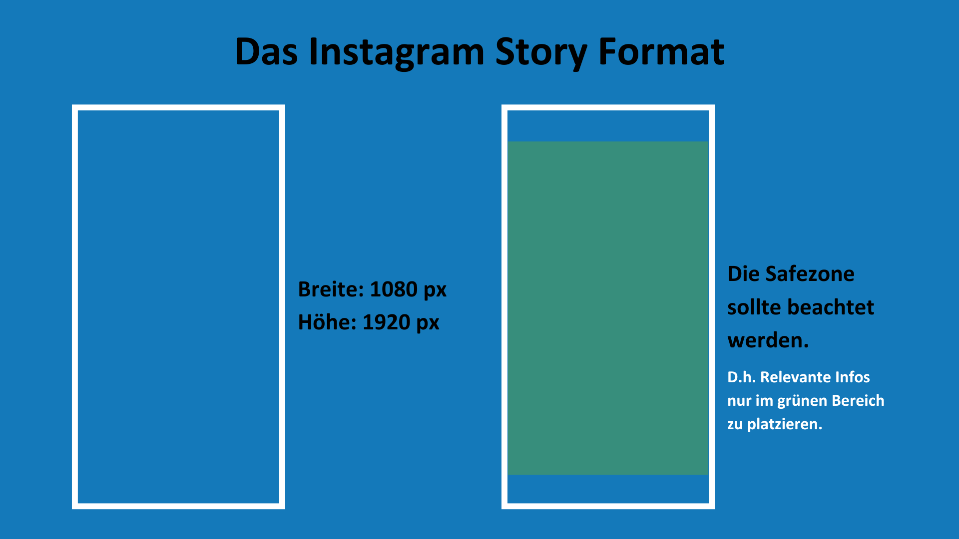 Das Instagram Story Format bildlich dargestellt.