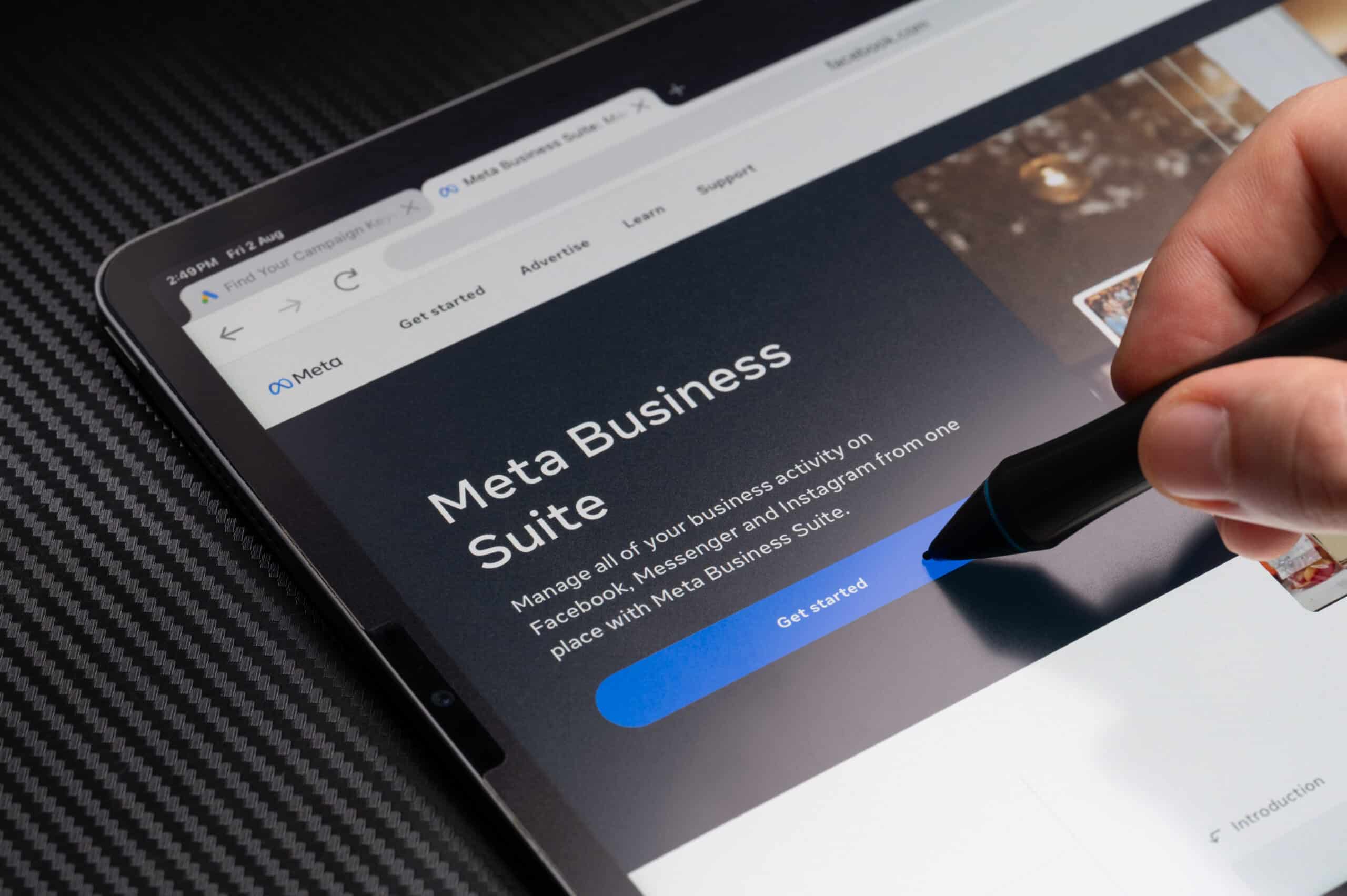 Screenshot der Meta Business Suite