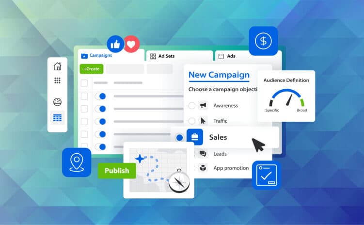Das User Interface des Meta Werbeanzeigenmanagers