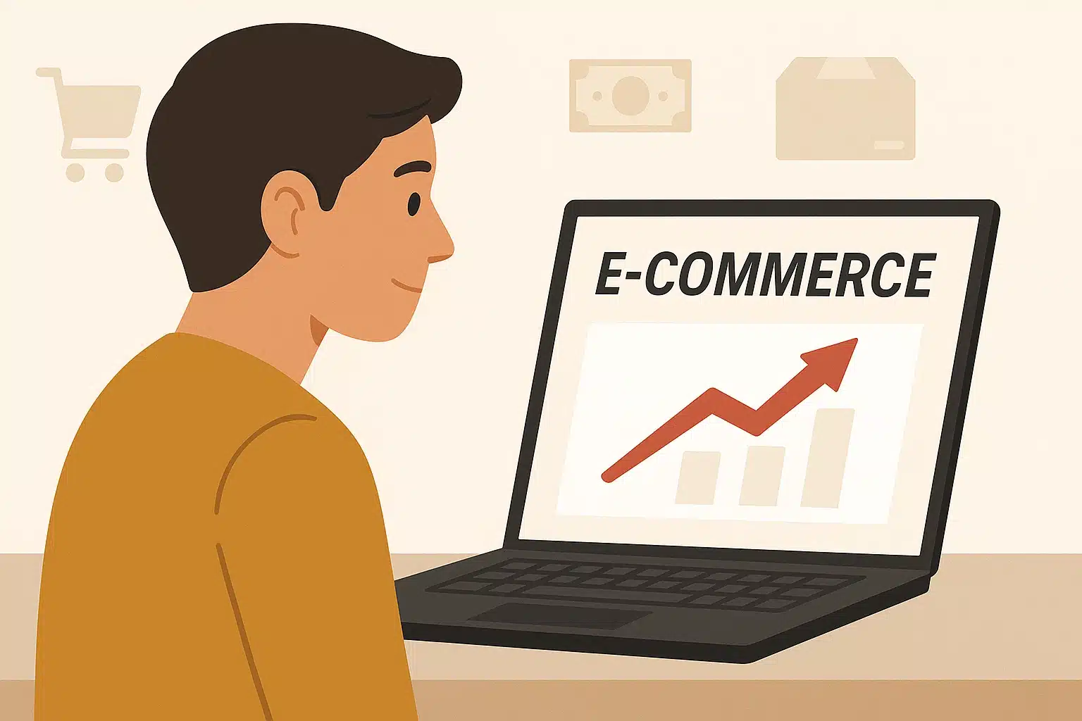 Eine Person entdeckt die Chancen für den E-Commerce mit ChatGPT Shopping.