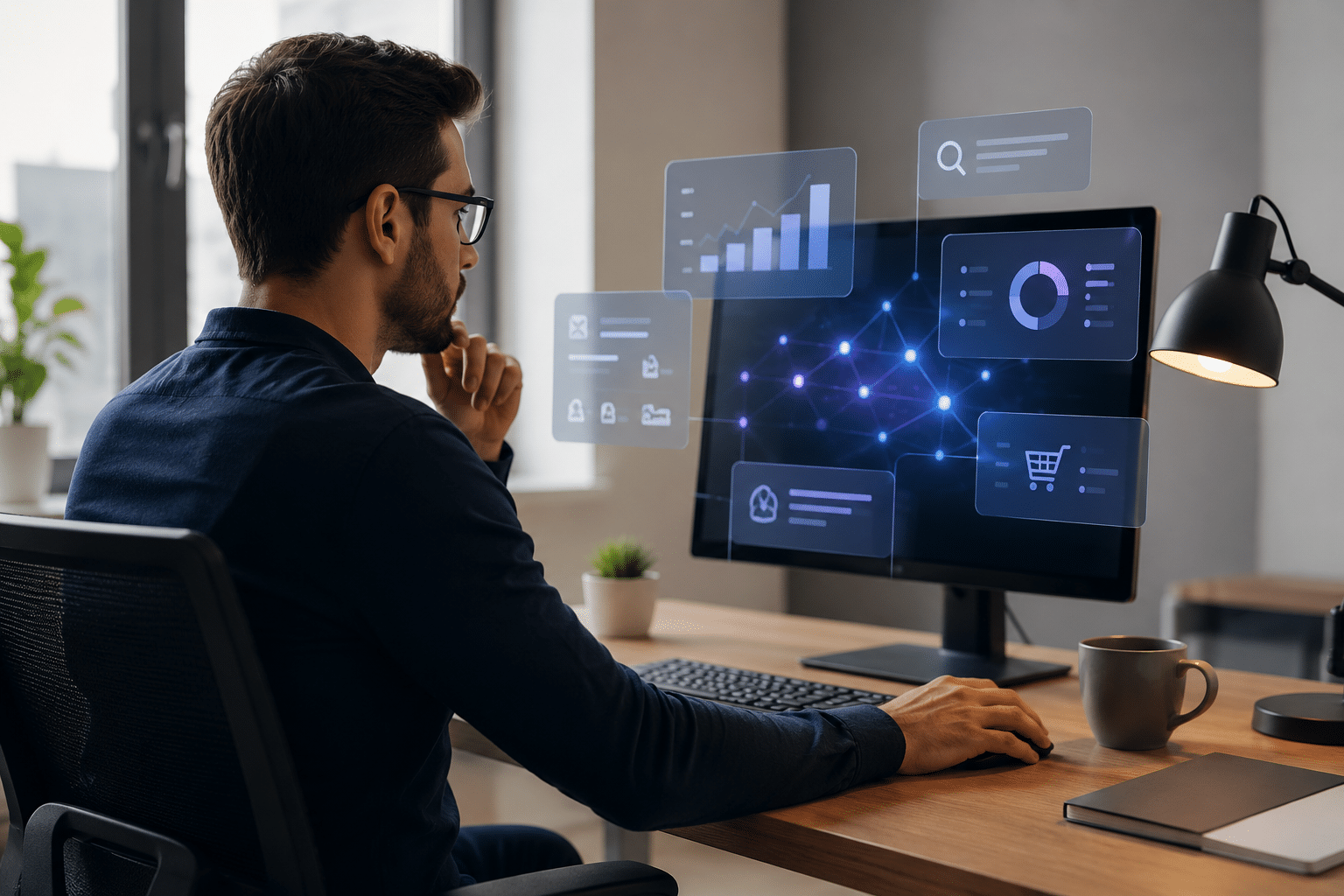 Infografik „Der Feed ist das neue Keyword“: Vergleich von früherer Keyword-basierter Suche mit heutiger KI-gestützter Suche